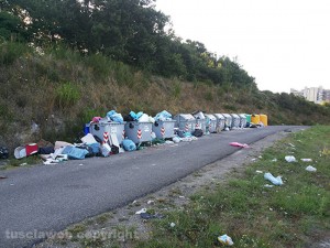 L'isola ecologica dell'ospedale Belcolle