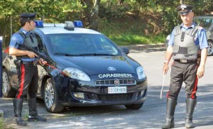 Posto di blocco dei carabinieri