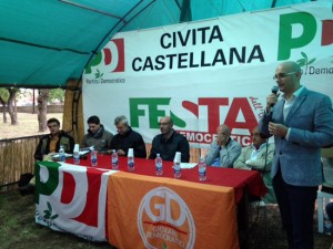 Mazzoli e Damiano alla festa dell'unità di Civita Castellana