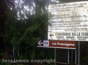 Viterbo - La via Francigena abbandonata