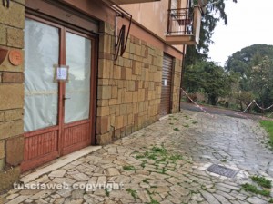 Ronciglione - Via dell'ospedale consorziale - Il palazzo dove abitava la donna ritrovata nel congelatore