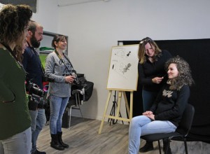 Lietta Granato e gli studenti del corso di fotografia dell'associazione CLICK!