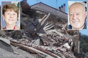Terremoto - Amatrice - Nei riquadri Lina Meucci ed Enzo Desideri