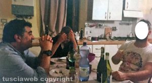 Gino Pucciarelli a cena con i medici la sera prima dell'operazione
