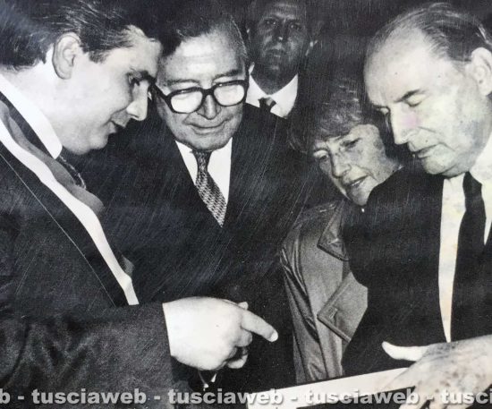 Viterbo - Come eravamo 1991 -Giuseppe Fioroni, Giulio Andreotti e François Mitterrand