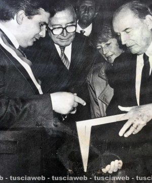 Viterbo - Come eravamo 1991 -Giuseppe Fioroni, Giulio Andreotti e François Mitterrand