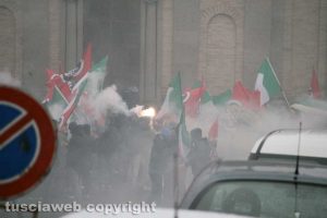 Vallerano - La manifestazione di Casapound contro la violenza
