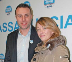 Alberto Cataldi e Giorgia Meloni