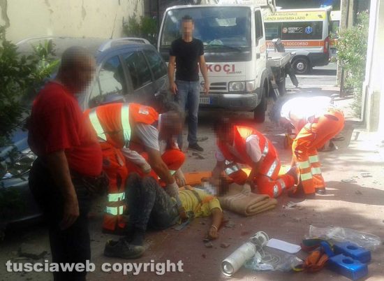 Viterbo - Incidente sul lavoro in via della Palazzina