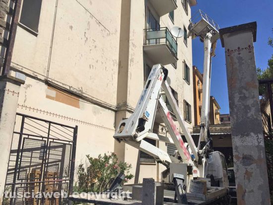 Viterbo - Incidente sul lavoro in via della Palazzina