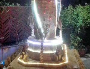 La macchina di santa Rosa realizzata in grano per la festa di Foglianise