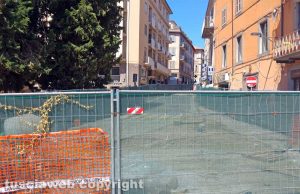 Viterbo - Via Cairoli, i lavori