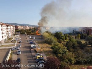 Viterbo - Incendio a Santa Barbara