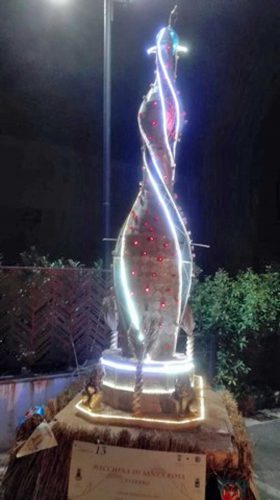 La macchina di santa Rosa realizzata in grano per la festa di Foglianise