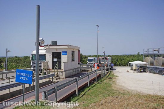 L'impianto di Ecologia Viterbo in strada Lemme, località le Fornaci, lungo la Tuscanese