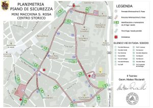 Viterbo - Minimacchina del centro storico - Planimetria sicurezza