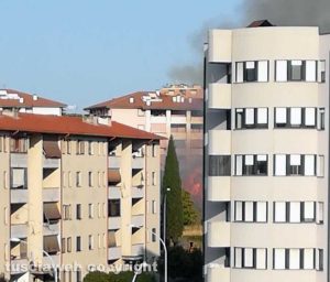 Viterbo - Incendio a Santa Barbara