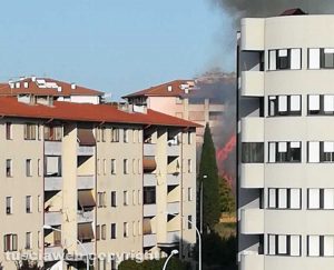 Viterbo - Incendio a Santa Barbara
