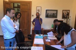Viterbo - Elezioni provinciali - Pd, la consegna della lista