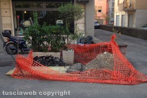Viterbo - I lavori a via Istria