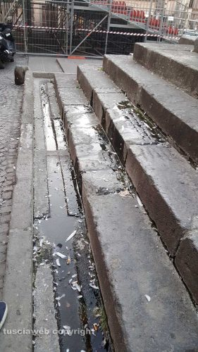 Viterbo - Sporcizia a piazza Fontana grande