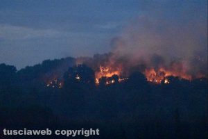 Incendio tra Farnese e Ischia di Castro