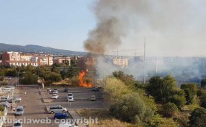 Viterbo - Incendio a Santa Barbara