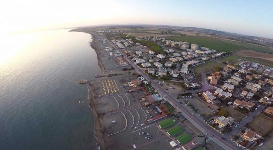 Il lido di Tarquinia dall'alto