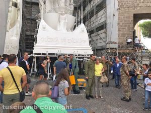 Viterbo - Prova peso per la macchina di santa Rosa