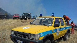 Volontari Aeopc impegnati negli incendi