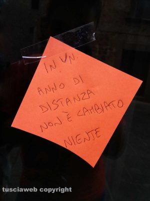 La protesta dei ragazzi di Vitorchiano 
