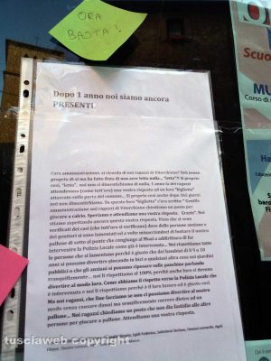 La protesta dei ragazzi di Vitorchiano 