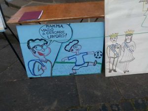 Il sit in di Coordinamento Scuole e Solidarietà Cittadina