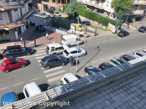 Viterbo - Tamponamento in via Garbini 