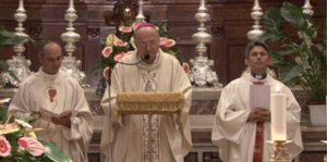 La celebrazione con il vescovo Romano Rossi