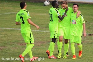 Sport - Calcio - Viterbese - Andrea Razzitti dopo il gol all'Olbia