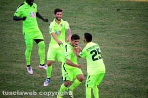Sport - Calcio - Viterbese - L'esultanza di Diego Cenciarelli
