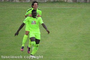 Sport - Calcio - Viterbese - L'esultanza di Bismark Ngissah
