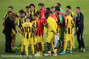 Sport - Calcio – Viterbese - Valerio Bertotto e la squadra al termine del match