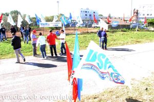 Viterbo - Mammagialla - La protesta dei sindacati