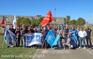 Viterbo - Mammagialla - La protesta dei sindacati
