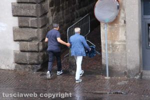 Giulio Marini e Giovanni Arena a piazza del Comune