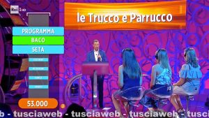Capranica - Elisa Pannucci e Serena e Claudia Lanzalonga (le Trucco e parrucco) a Reazione a Catena