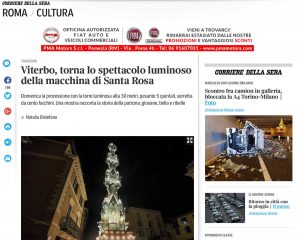 La macchina di santa Rosa sul Corriere della Sera
