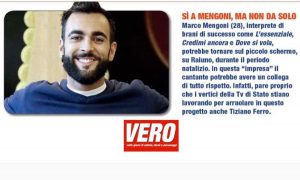 Marco Mengoni - La notizia rilanciata da Vero