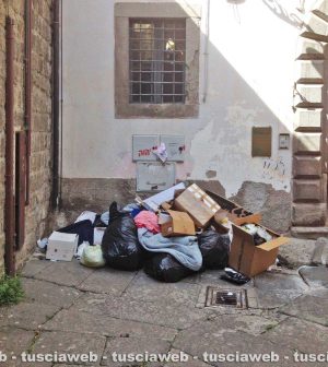Viterbo - Rifiuti a via Sacchi