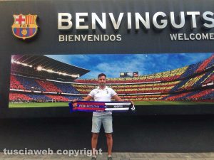 Barcellona - Luigi Ragonesi (Juventus club Viterbo) al Camp Nou