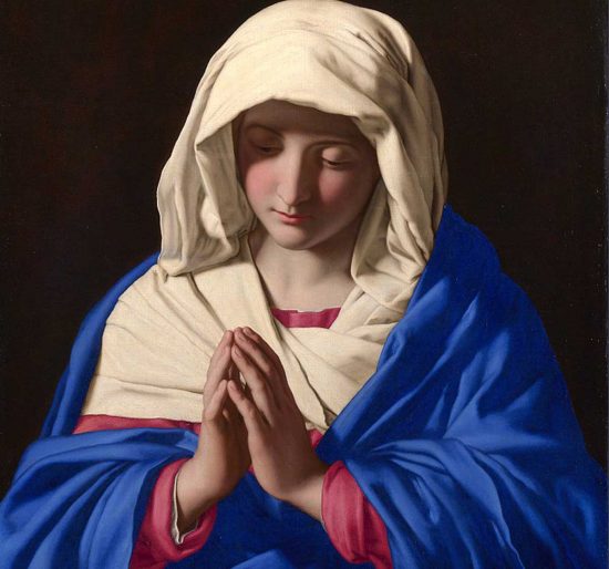 Sassoferrato - Vergine Maria esposta alla National Gallery di Londra