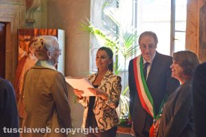 Tarquinia - La regina Margherita II e il sindaco Pietro Mencarini