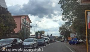 Viterbo - I lavori e il traffico sulla Teverina 